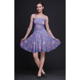 thumbnail image 2 of Bimba Robe Soleil Mini à Taille Smockée pour Femmes à Imprimé Floral, Tenue de Fête d'Été pour les Vacances - XX-Grand, 2 of 5