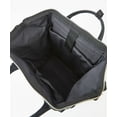 thumbnail image 4 of Mochila de piel sintética para pañales con compartimento para ordenador portátil, escuela de viaje para mujeres y hombres, negro suave, 4 of 5