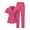 Hot Pink, variant on Hurxie Scrubs for Women Soft Scrubs Sets V-Neck Top with Pocket Cargo Pants Scrubs for Nurses Doctors Black S