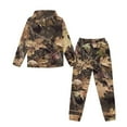 thumbnail image 2 of Uorisanigo Kids Girls Boys Sweatsuit Set - 2 Piece Oversized Dead Branch Leaf Print Hoodie Sweatshirt + Cargo Jogger Pants Kids Youth Activewear Set Fall Winter Clothing, 2 of 7