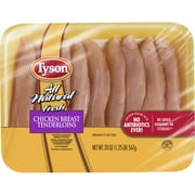 Tyson All Natural Chicken Breast Tenderloins, 1.25 lb Tray