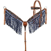 Showman Nightshade Beaded Browband Headstall & Breast Collar Set