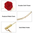 thumbnail image 3 of Uxcell Men Cloth Rose Flower Pin, Suit Lapel Stick Boutonnieres, Deep Red 1 Pcs, 3 of 6