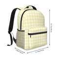 thumbnail image 2 of Disketp Lemon Yellow Checkboard Mochila Estampada para Hombre y Mujer – Mochila Ligera Clásica con Múltiples Bolsillos para Universidad, Trabajo y Viajes-One Size, 2 of 5