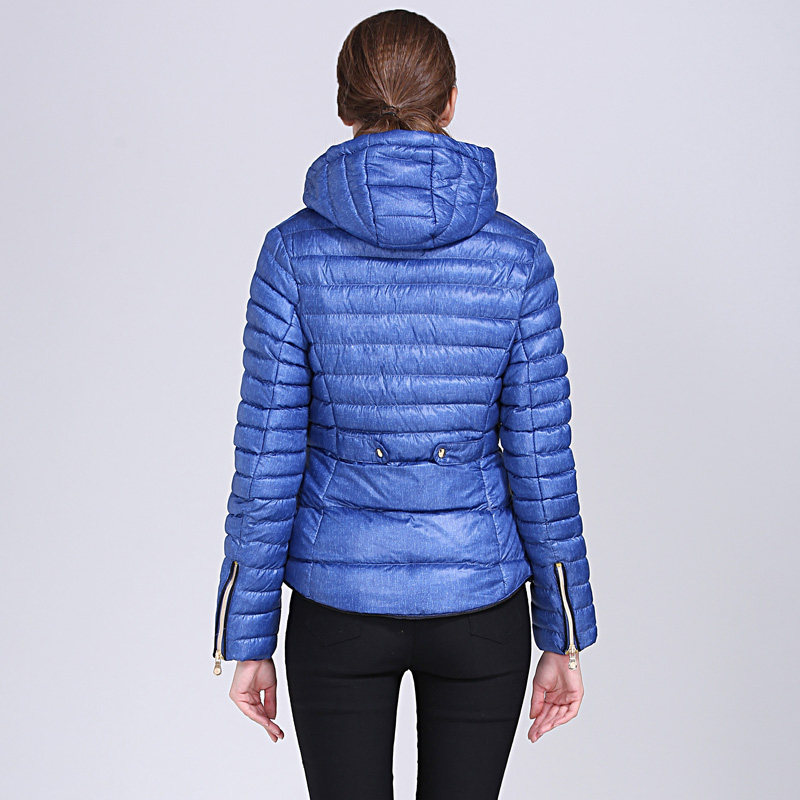 Double-sweet Womens Lightweight Down Packable Hooded Warm Jacket Slim Parka Solid Outwear Coat