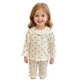 thumbnail image 3 of Leey-World 4t Boys Pajamas Toddler Boys Pajamas 2-Piece Kids Pjs Set Soft Stretchy Long Sleeve Top and Pants size 12Months-7Years(White,110), 3 of 8