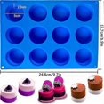 thumbnail image 2 of 2-Pack Blue Silicone Cylinder Molds for Baking, Chocolates, Soaps, Desserts, and More - 12 Holes Each, 2 of 4