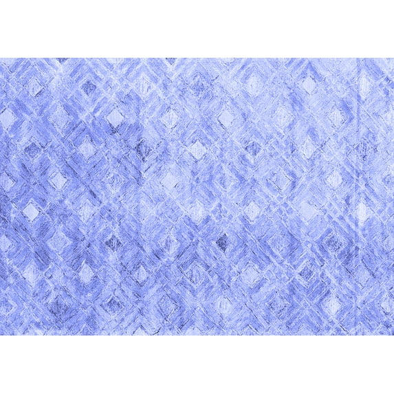 Ahgly Company Indoor Rectangle Abstract Blue Contemporary Area Rugs, 6' x 9'