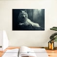 thumbnail image 3 of Elephant Stock Simple Wolf Wall Art - Horizontal Canvas Wall Art - Living Room Wall Decor - Animal Canvas - Gray And Blue Decor - 12" x 8", 3 of 8