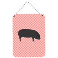 thumbnail image 1 of "Treasures Devon Large Black Pig Pink Check Metal Print, 16hx12w, multicolor" Caroline's Treasures BB7931DS1216, 1 of 1