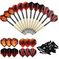 thumbnail image 1 of 12 Pcs Electronic Dartboard Darts Plastic Tip Darts for Electronic Dartboard, Professional Darts Set, 12 × Soft Tip Darts with 12 Flights + 100 Tips (16 Grams), 1 of 4