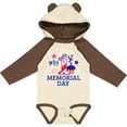 thumbnail image 3 of Inktastic My 1st Memorial Day with Cupcake and Stars Boys or Girls Long Sleeve Baby Bodysuit, 3 of 5
