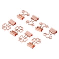 thumbnail image 1 of Small Binder Clips, Paper Clamps Lovely Handle Rose Gold 30Pcs  Plated  For School, 1 of 8