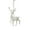 D, variant on Doghiosgha White Glitter Christmas Ornament Lightweight Xmas Tree Pendant, D