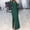 Green, variant on Women's Side Slit V-Neck Maxi Dresses Formal Gowns And Evening Sleeve V Neck Party Club Wrap Mini Dress