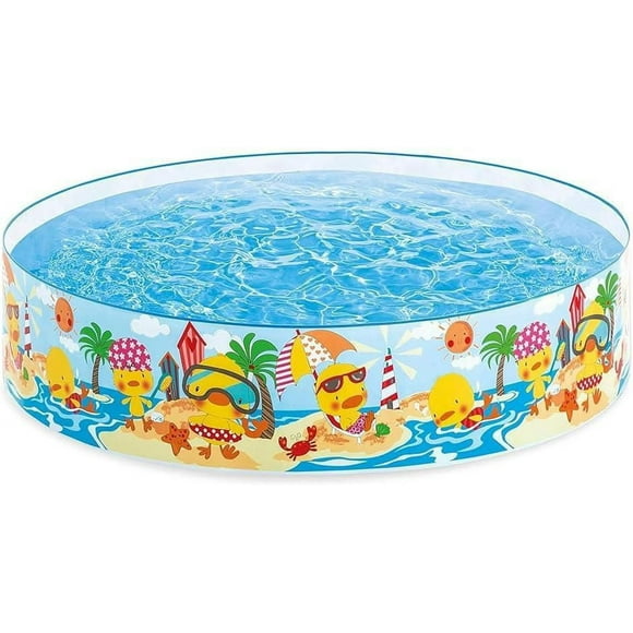 Intex Angler Fish Baby Pool for Toddlers, Age 1-3, Inflatable Pool with Sunshade