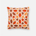thumbnail image 1 of Loloi 1'6" x 1'6" Coussin en Duvet de Coton en Orange et Rouge, 1 of 1