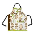 thumbnail image 1 of EREHome Monkey Around Adjustable Bib Kitchen Apron with Pockets for Women Men, 1 of 2