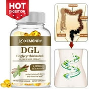 Xemenry DGL Deglycyrrhizinated Licorice Extract 4000mg - Digestive Support, Gut Health(30/60/120pcs)