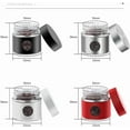 thumbnail image 3 of ABPETE Coffee Canister Travel Jar, Mini Airtight Stainless Steel and Glass Food Storage Container Great for Coffee Bean and Coffee Grounds- White, 1.4 OZ, 3 of 10