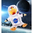 thumbnail image 5 of DolliBu Yellow Rooster Astronaut Plush Toy - Super Soft Farm Life Astronaut Stuffed Animal with Space Helmet and NASA Astronaut Suit, Spaceman Doll Decor for Girls and Boys - 10.5 Inch, 5 of 7