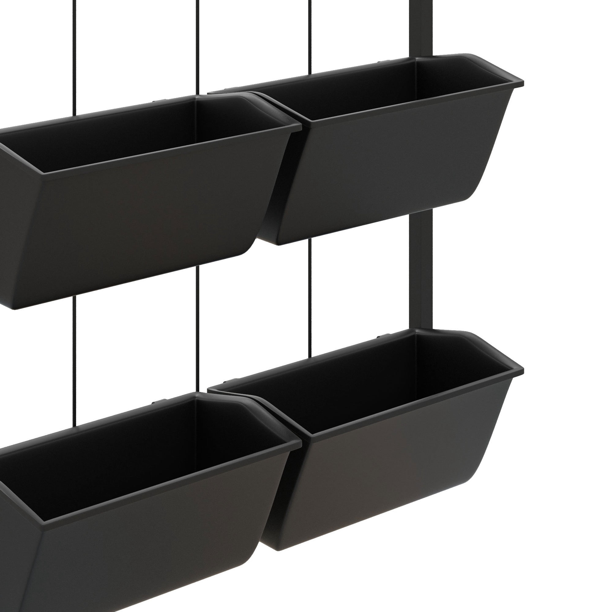 3 Tier Wall Planter with 6 Pots Self Draining Hanging Plant Holder for Indoor Outdoor Use