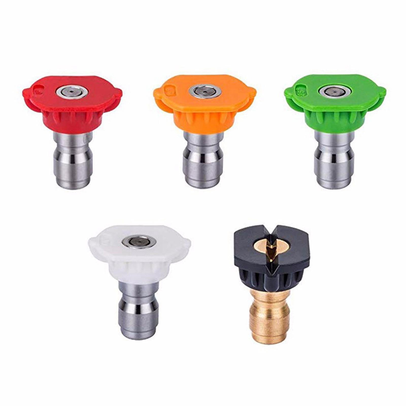 Fzaqwen Turbo Nozzle for Pressure Washers 3.0 GPM Rotating Nozzle with 5 Tips 0,15,25,40 Degrees,Soap Nozzle and 5 tips