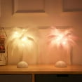 thumbnail image 2 of Bedside Night Light Feather Table Lamp Iron 80LED Teenage Girl Lamp, 2 of 5