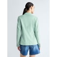 thumbnail image 4 of Free Assembly Women's and Women's Plus Single Breasted Cotton Blazer, Sizes XS-4X, 4 of 6
