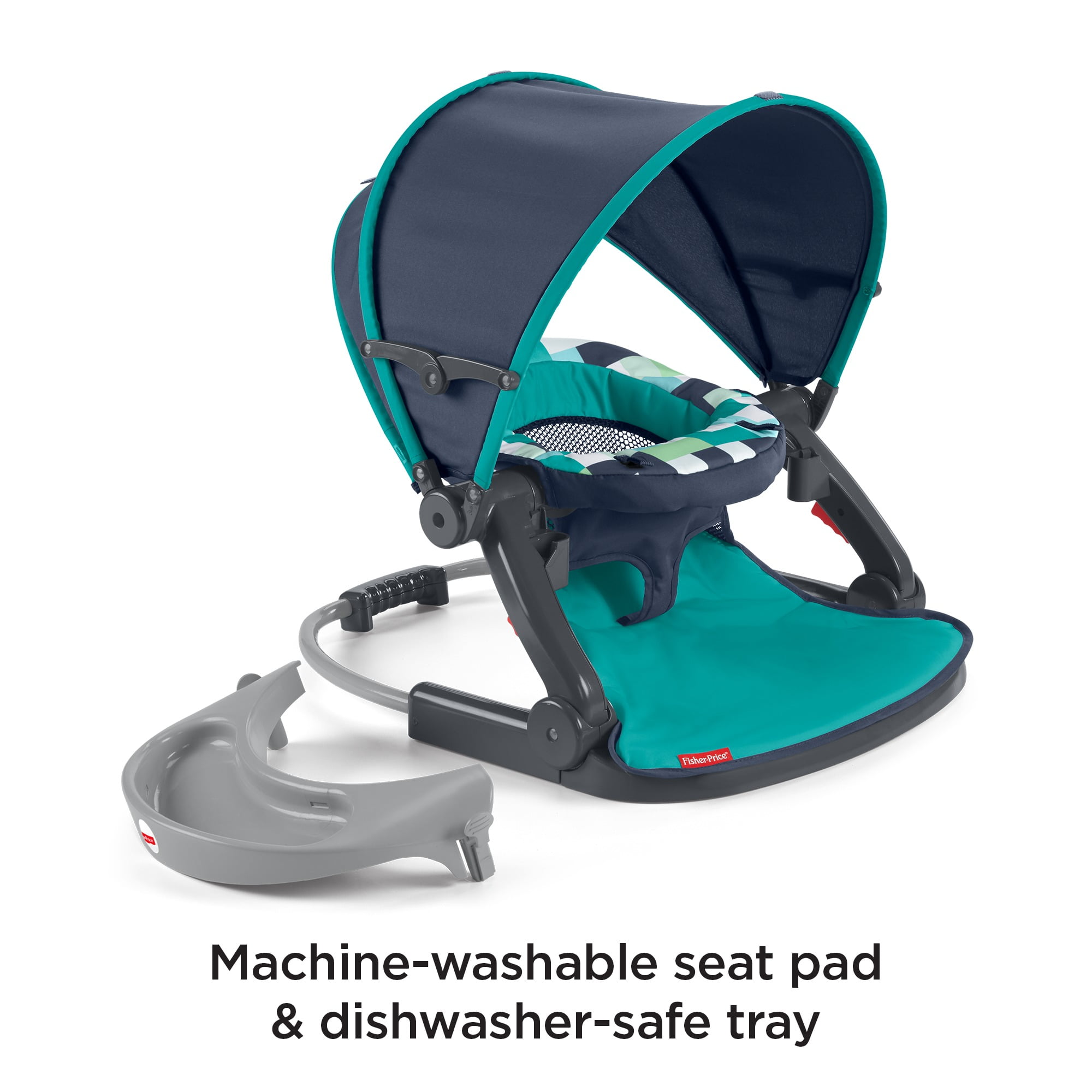 Fisher-Price On-the-Go Sit-Me-Up Floor Seat, Pixel Forest
