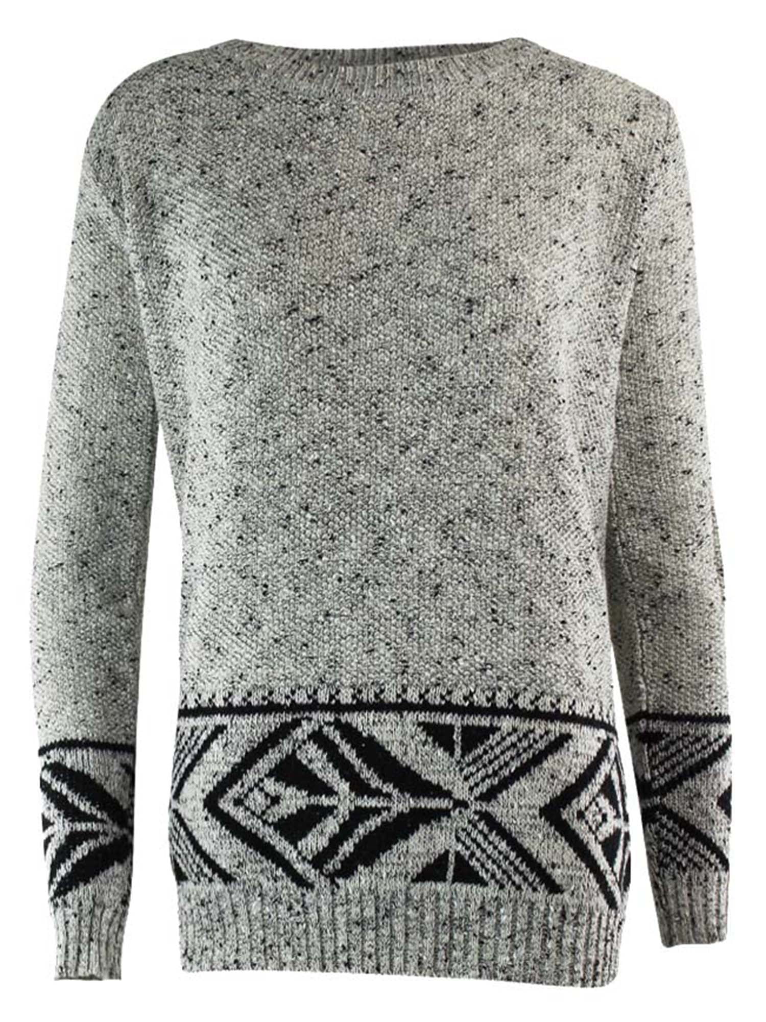 Luxury Divas - Marled Patterned Long Sweater - Walmart.com - Walmart.com