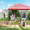 thumbnail image 6 of Outsunny 10 x 10 ft Pop Up Canopy Tent with One Push Setup, Easy Setup Outdoor Portable Instant Canopy Shelter w/ Roller Bag, Sandbags, American Flag, 6 of 9