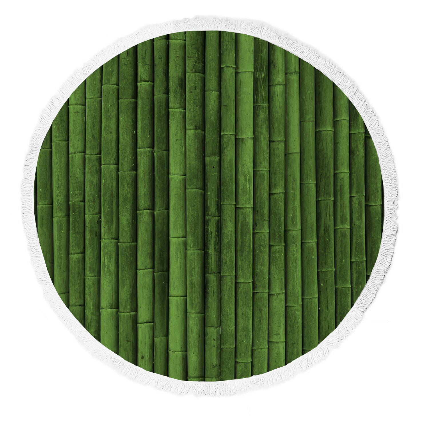 ZKGK Nature Bamboo Wall Round Beach Towel Beach Mats Beach Shawl Beach