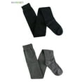 thumbnail image 7 of BadPiggies 2 Pairs Extra Long Cotton Thigh High Socks Over the Knee High Boot Stockings Womens Leg Warmers (Black+Gray), 7 of 7