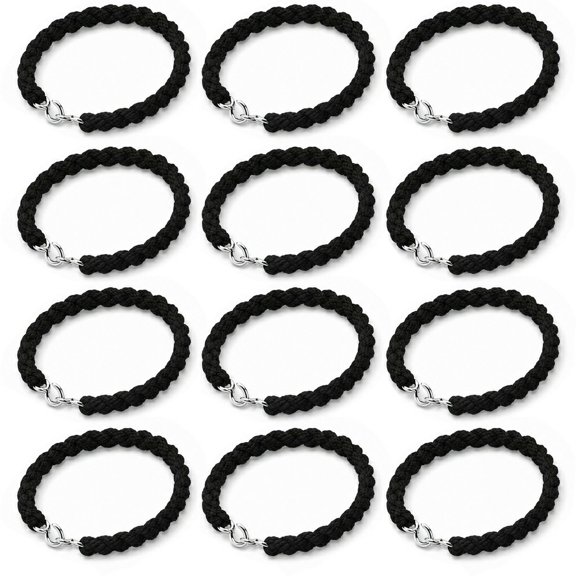 Lsupdaol 12 Pcs Elastic Military Boot Blousing Straps with Metal Hooks Black