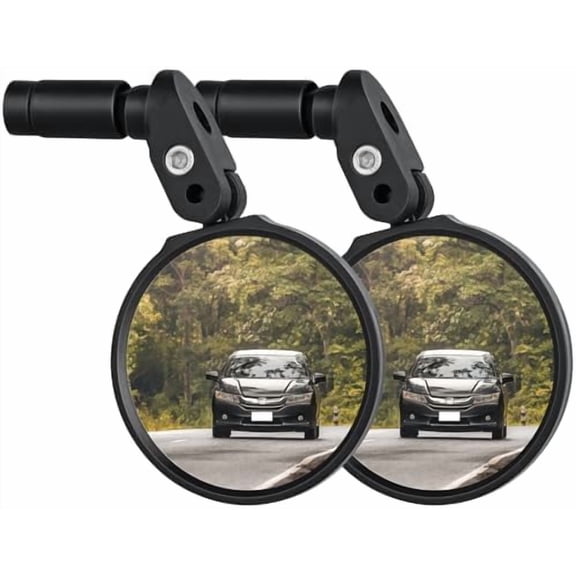 Bike Mirror, Bicycle Mirrors for Handlebars with 360-Degree Rotation and Unbreakable Convex Rearview Lens for Safe Cycling (2 Sets)$$Sport & Recreation Other
