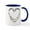 White/Navy Inside, variant on CafePress - Barbed Wire Heart Mug - 11 oz Ceramic Mug - Novelty Coffee Tea Cup