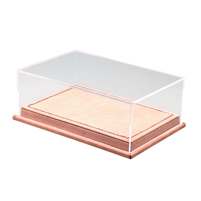 Yinanstore Acrylic Model Car Display Case Display Box 1/64 Countertop Multipurpose Showcase Storage Box for Model Vehicles Toy Cars Arts Pink