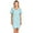 Blue, variant on Casual Nights Women's Poly Short Sleeve Sleepwear Dorm Nightgown - Floral Peach - Medium