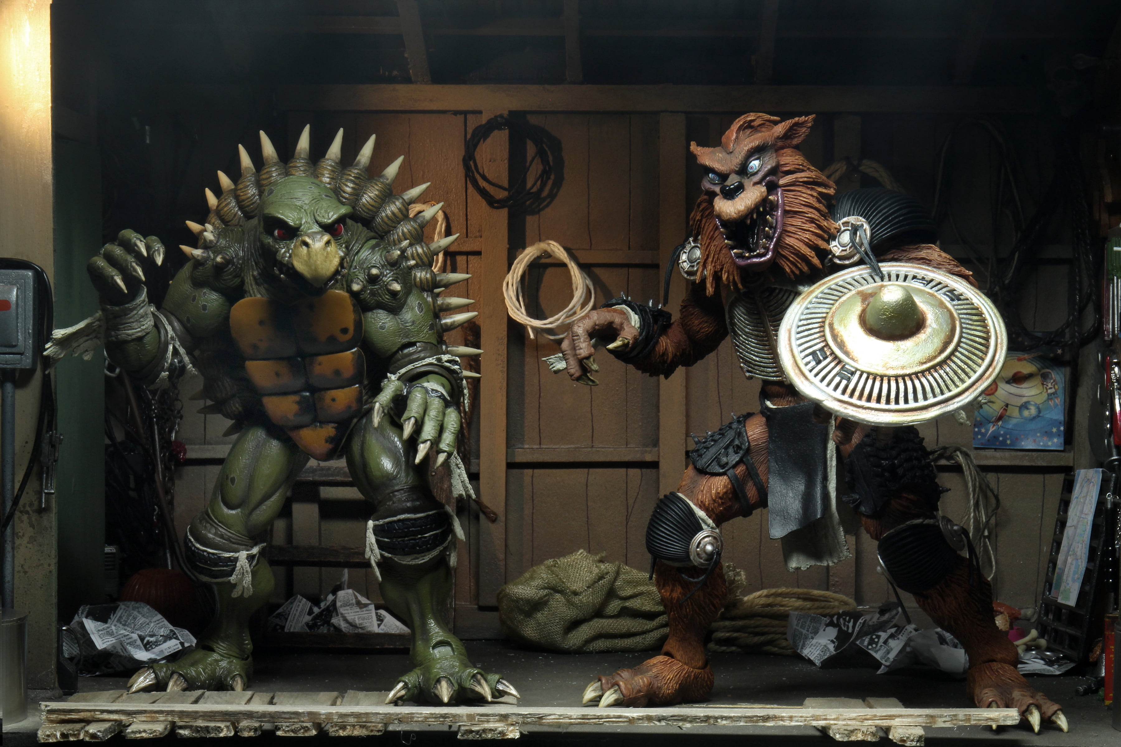 Teenage Mutant Ninja Turtles (1990 Movie) - 7” Scale Action Figure - Tokka & Rahzar 2 Pack