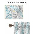 thumbnail image 6 of Aqua Grey Botanical Living Room Curtains 2 Panel, Spring Floral Summer Farmhouse Cafe Window Treatment, Farmhouse Bedroom Bathroom Kitchen Curtains Drapes 104"x54", 6 of 6