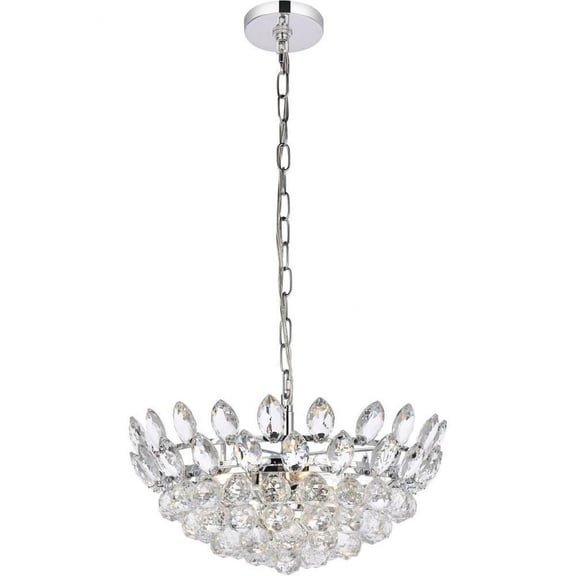 5 Light Pendant in Contemporary Style-8 inches Tall and 18 inches Wide-Chrome Finish Bailey Street Home 390-Bel-5046993