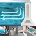 thumbnail image 3 of Tira de retención de agua plegable para ducha, barrera de agua de umbral de ducha de silicona autoadhesiva Barrera de agua de separación húmeda y seca fácil de instalar para baño Ormromra WLJ-0573, 3 of 5
