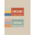thumbnail image 2 of Villa, Milli 19x24 White Modern Wood Framed Museum Art Print Titled - Tapes Grooving, 2 of 4