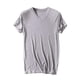 thumbnail image 2 of Ceisia Men's Solid V-Neck Short Sleeve Pajama Top Soft Comfortable Sleep Loungewear Gray XXXXL Gifts, 2 of 4