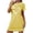 Yellow, variant on Xfvqtps Valentine's Day Nightgown for Women Plus Size Butterfly Love Splicing Print Short Sleeve Crew Neck Solid Color Lightweight Soft Comfortable Pajamas Pink