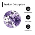 thumbnail image 4 of 12 Inch Wall Clock Battery Operated Silent Clock Decorative for Office, Kitchen, Outdoor, Living Room，Green Flower Bipinnatus Pattern Spring Elaborate, 4 of 4
