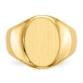 thumbnail image 4 of 14K Yellow Gold Ring Band Signet 16.0x11.5mm Closed Back Men's, Size 9, 4 of 5