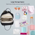 thumbnail image 4 of Ficcug Diaper Bag Backpacks,Waterproof Large Capacity Baby Nappy Bag for Boys Girls,Unisex Baby Travel Portable Baby Changing Bag for Mom Dad,Black, 4 of 6