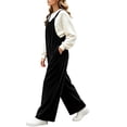 thumbnail image 5 of Edvintorg Womens Overalls Plus Size Loose Casual Spaghetti Straps Jumpsuit with Wide Leg Pant One Piece Romper for Women S-3XL Black, 5 of 8